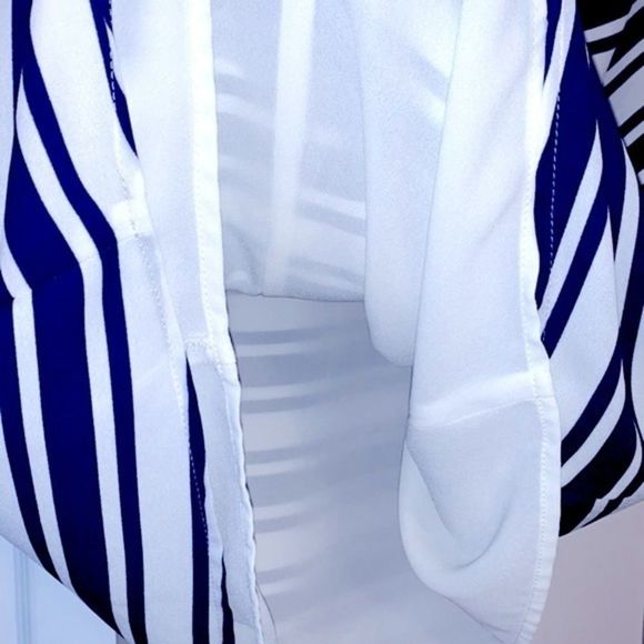 Express Navy and White Striped Racerback Tank Top - Picture 5 of 7